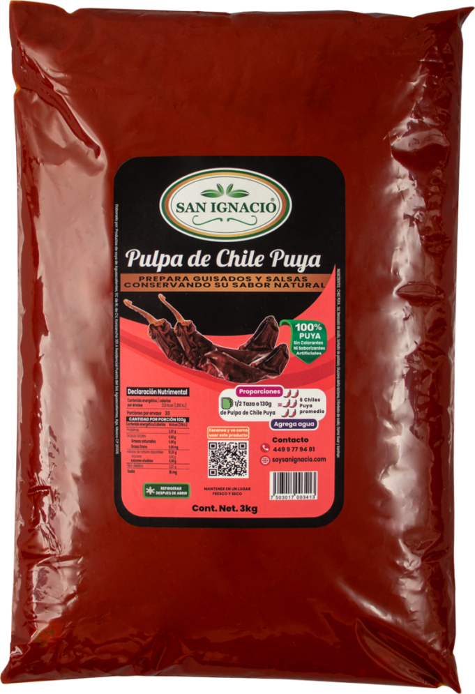 Pulpa de Chile Puya 3 kilos